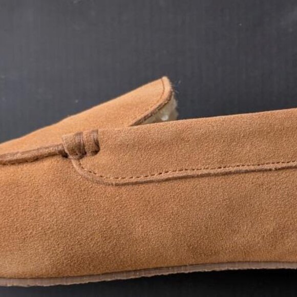 NIB New Nordstrom MICAH Suede Moccasin Slippers in Chestnut, Men’s Size 9-10 - Picture 16 of 16